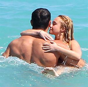 Hayden Panettiere on the beach in Hollywood, Florida 3/30/13 
