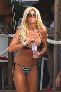 Victoria Silvstedt in a bikini on the beach in St. Barts 1/5/13