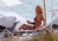 Victoria Silvstedt Spends the day on the beach in bikini in Miami on November 16, 2012