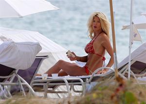 Victoria Silvstedt Spends the day on the beach in bikini in Miami on November 16, 2012