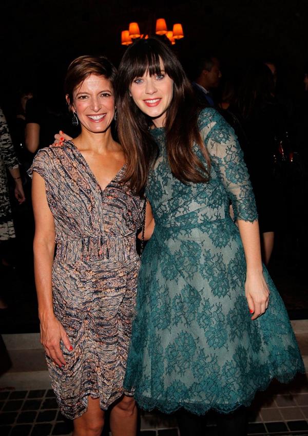 Zooey Deschanel Celebrates Glamour Cover Girl in West Hollywood January 28, 2013