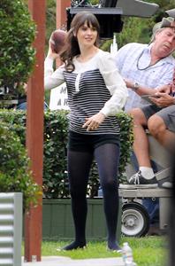 Zooey Deschanel  New Girl  set candids in LA 1/23/13  