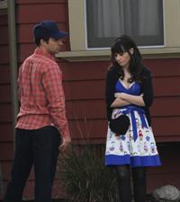 Zooey Deschanel on the set of 'New Girl in Los Angeles December 4, 2012 