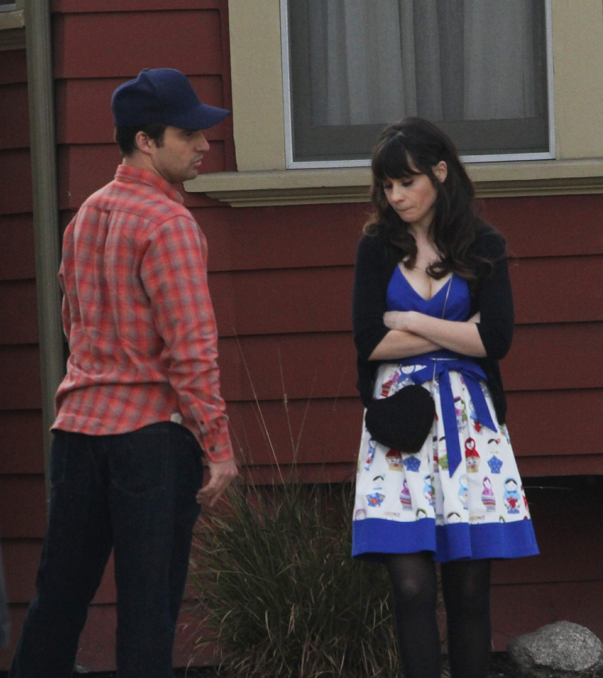 Zooey Deschanel on the set of 'New Girl in Los Angeles December 4, 2012 