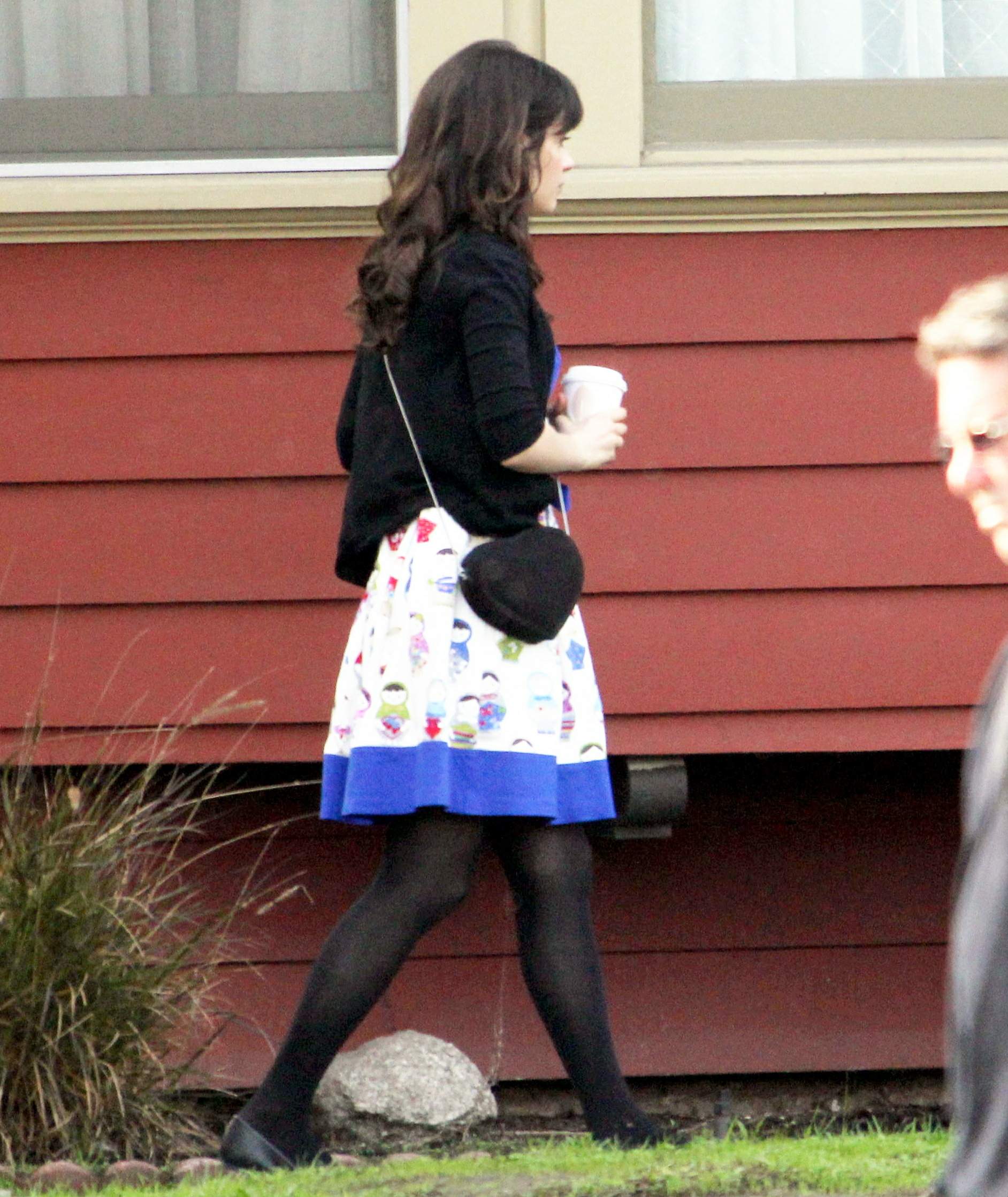 Zooey Deschanel on the set of 'New Girl in Los Angeles December 4, 2012 