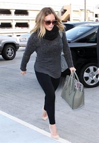 Hilary Duff departing on a flight at LAX Airport 2/18/13 