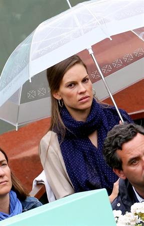 Hilary Swank at the Roland Garros Tennis French Open Tournament June 10, 2012