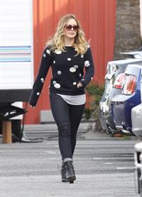 Hilary Duff - Spotted on the set for Raising Hope in Chatsworth on January 29, 2013