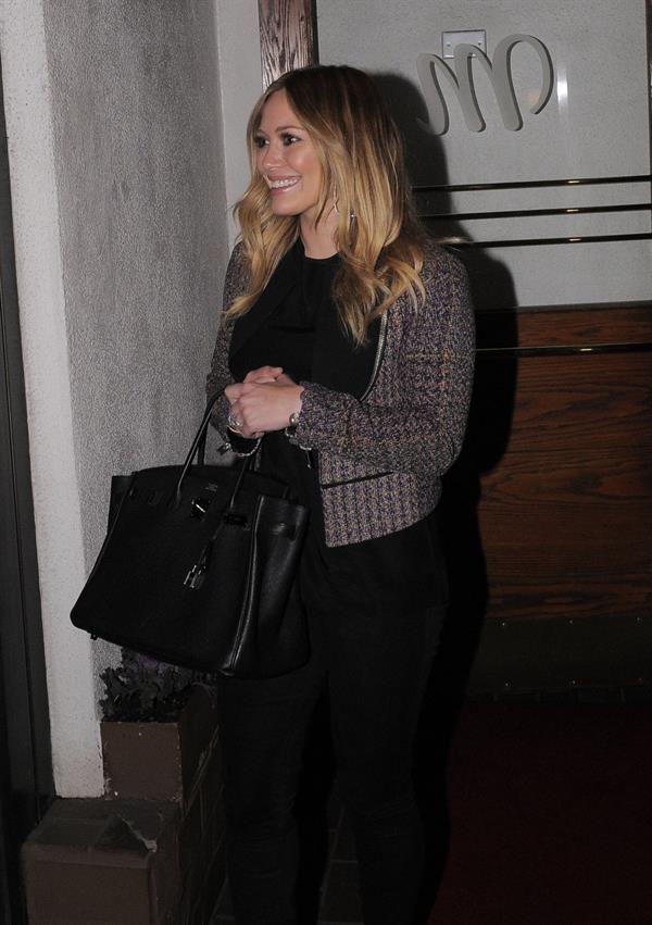 Hilary Duff - Night out in Los Angeles on January 26, 2013