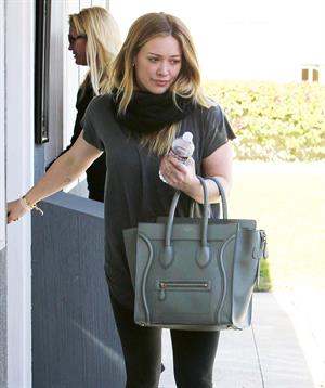 Hilary Duff – leaving pilates class in LA 1/15/13  
