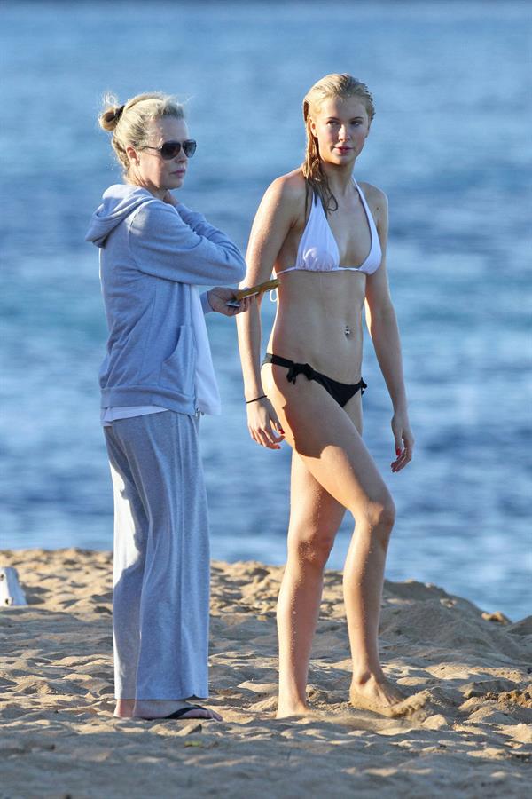 Ireland Baldwin bikinis at beach in Maui 10/21/12 