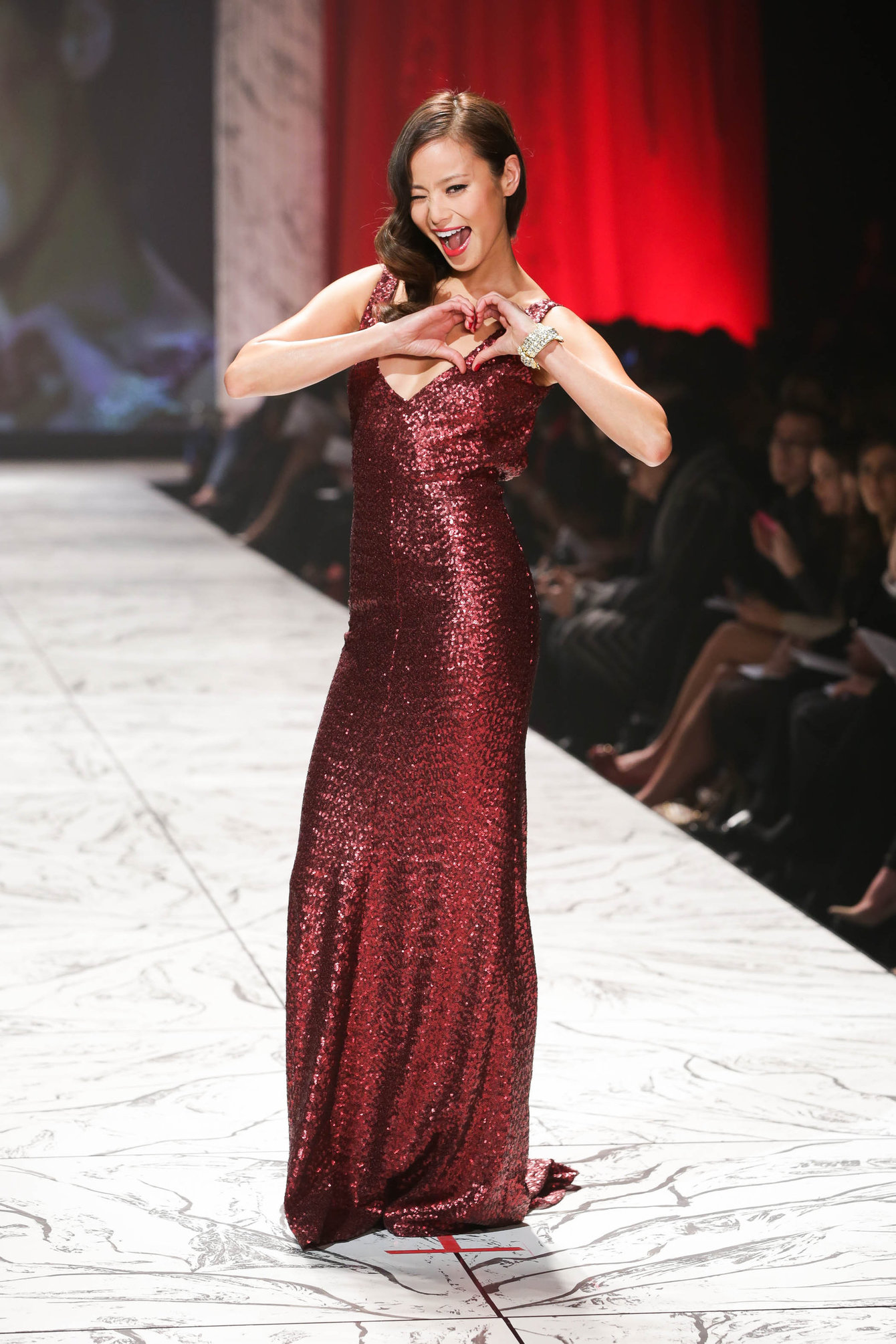 Jamie Chung The Heart Truth 2013 Fashion Show, Feb 6, 2013 