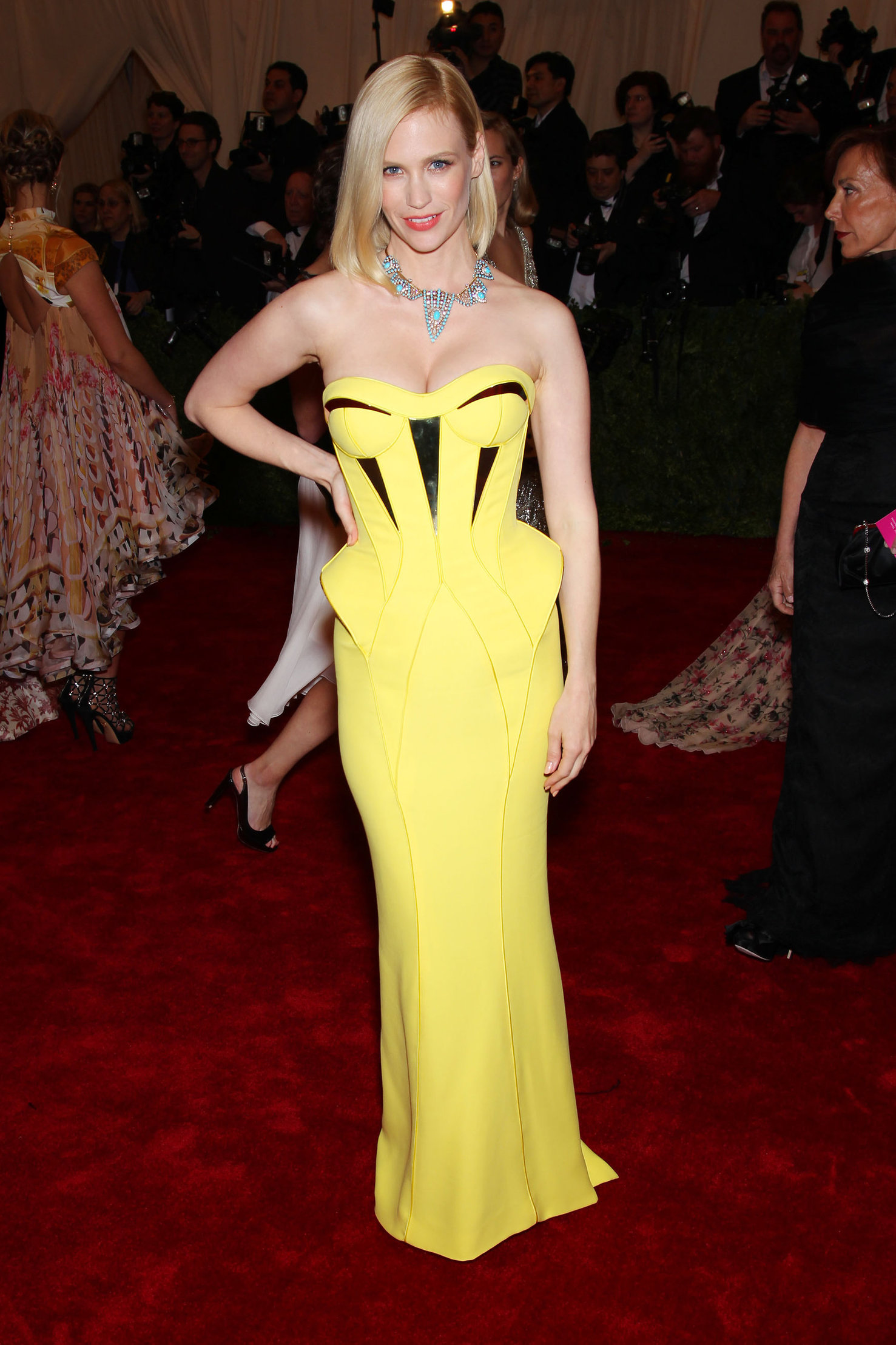 January Jones attends the Metropolitan Museum of Arts Costume Institute Gala on May 7, 2012