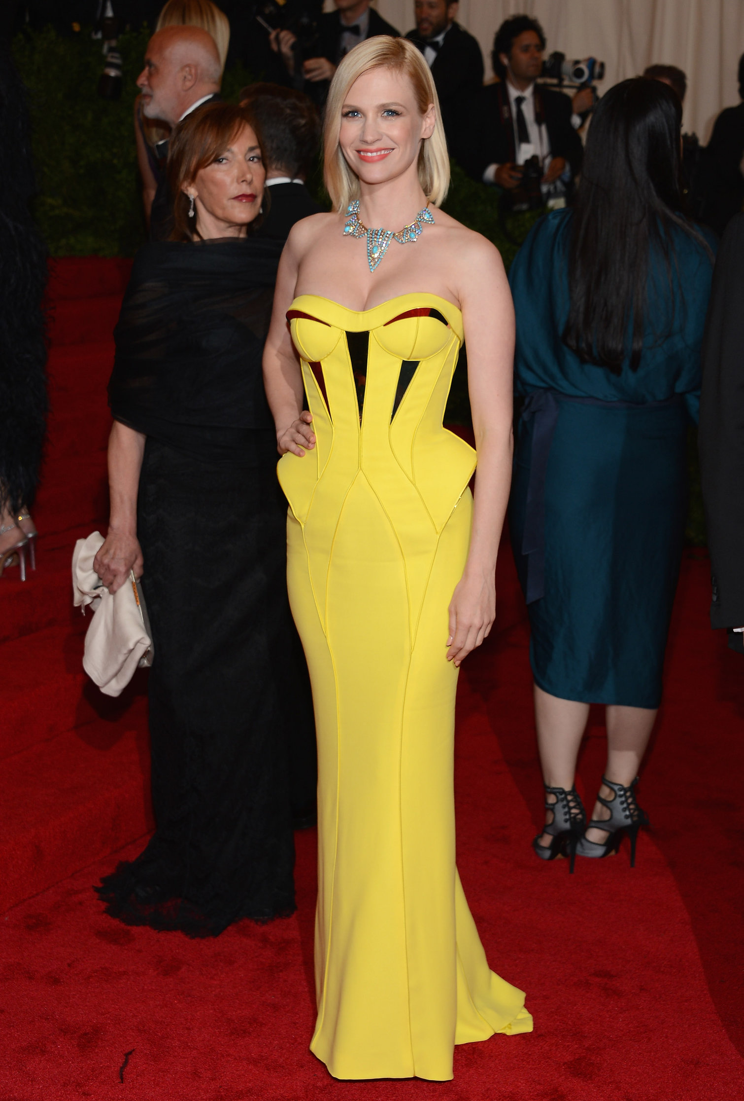 January Jones attends the Metropolitan Museum of Arts Costume Institute Gala on May 7, 2012