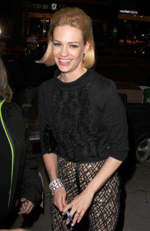 January Jones Enjoys a night out in Los Angeles on February 24, 2013