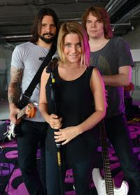 Jeanette Biedermann posiert am Rande der Dreharbeiten zur Serie 'Hauptstadtrevier' in Berlin 26.07.12