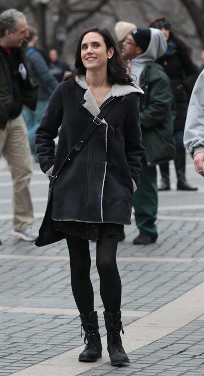 Jennifer Connelly on the set of  Winter's Tale  in New York 1/14/13 