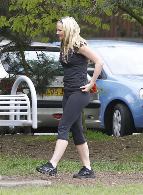 Jennifer Ellison working out in Liverpool April 14, 2011 