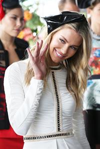 Jennifer Hawkins Myer A/W Racing Collection preview in Sydney 3/12/13 