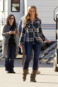 Jennifer Love Hewitt on the set of The Client List in Sherman Oaks February 1, 2013 