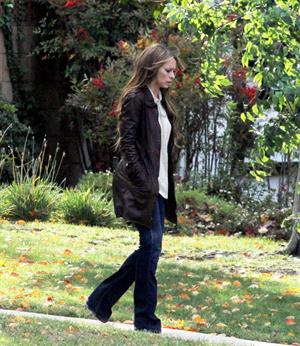 Jennifer Love Hewitt filming The Client List and really getting into character in between takes. January 10, 2013 