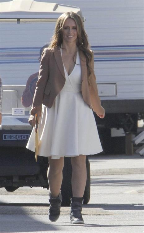 Jennifer Love Hewitt on the set of The Client List in Sherman Oaks February 1, 2013 