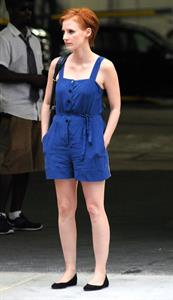Jessica Chastain - The set of  The Disappearance of Eleanor Rigby  in New York City (13 Jul 2012)