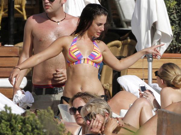 Jessica Lowndes wearing a bikini in Spain June 26, 2012