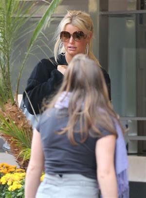 Jessica Simpson Outside Saks Fifth Avenue with a friend in Beverly Hills (October 20, 2012) 