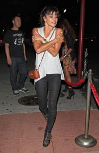 Jessica Szohr arriving to the Mayan Theater in Los Angeles, August 14, 2012