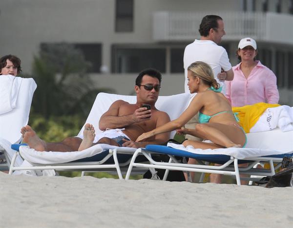 Joanna Krupa bikini candids on the beach in Miami 1/1/13 