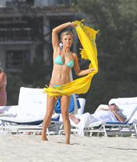 Joanna Krupa bikini candids on the beach in Miami 1/1/13 