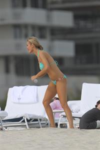 Joanna Krupa bikini candids on the beach in Miami 1/1/13 