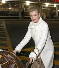 Joanna Krupa arriving at Chicago Airport on December 24, 2012