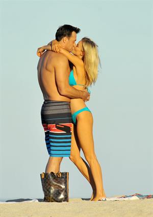 Joanna Krupa bikini candids on the beach in Miami 11/3/12