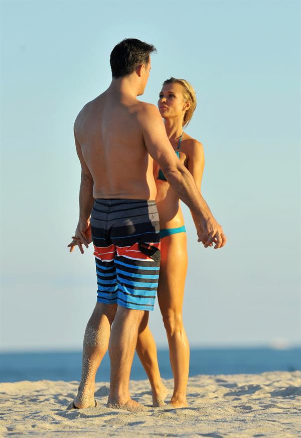 Joanna Krupa bikini candids on the beach in Miami 11/3/12