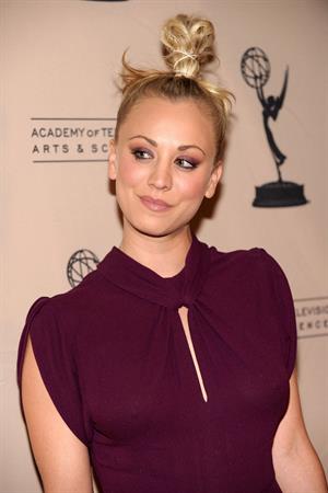Kaley Cuoco attending the Academy of Television Arts Sciences at Leonard H Goldenson Theatre on February 18, 2010 