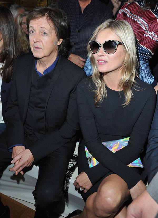 Kate Moss in attendance for Stella McCartney ready-to-wear during Paris Fashion Week on Oct 1, 2012