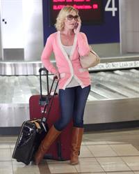Katherine Heigl arriving on a flight at LAX airport October 4, 2012
