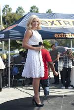 Katherine Jenkins Visits  Extra  at Universal Studios Hollywood in Los Angeles  Oct. 2, 2013 