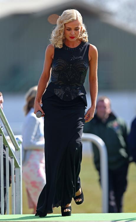 Katherine Jenkins Sings National Anthem during Grand National Day at Aintree Racecourse - Liverpool, Apr. 6, 2013 