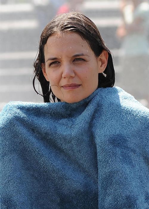 Katie Holmes Films  Mania Days  in Washington Square Park (May 21, 2013) 