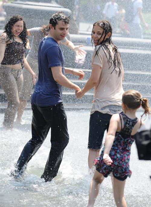 Katie Holmes Films  Mania Days  in Washington Square Park (May 21, 2013) 