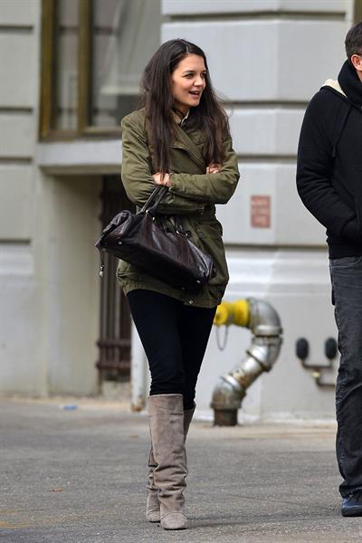 Katie Holmes out and about in New York City on January 26, 2013