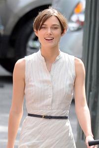 Keira Knightley on the set of 'Can A Song Save Your Life' in Central Park 8/7/12 
