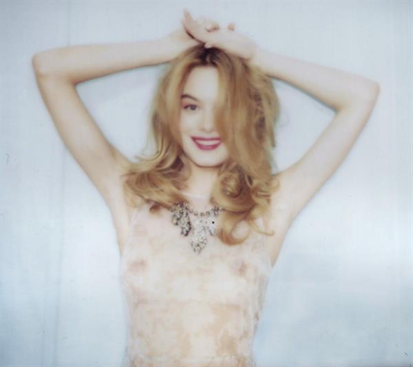 Camille Rowe in a see through top.  Photos taken by Andrew Kuykendall for L’Officiel Netherlands (April 2014)