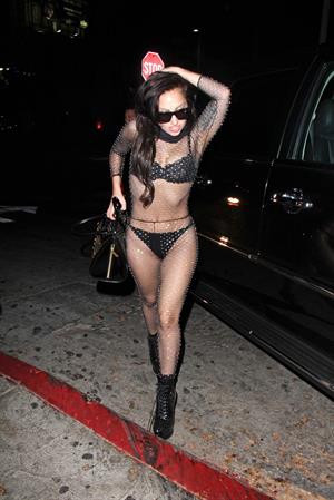 Lady Gaga arrives at Chateau Marmont in LA August 11, 2013 