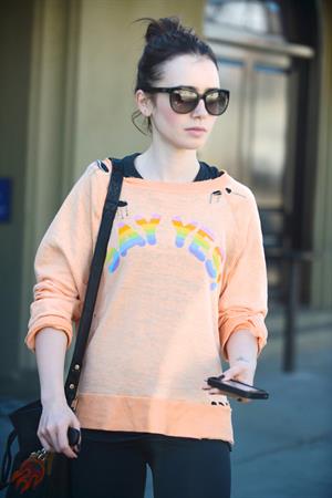 Lily Collins in Los Angeles 11/1/13  