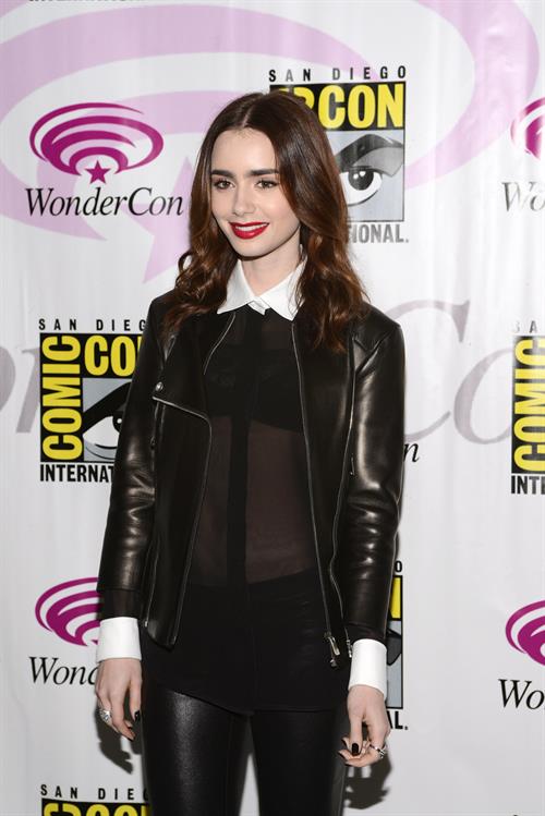 Lily Collins WonderCon Anaheim 2013 Day 2 on Mar. 30, 2013 