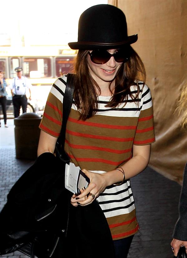 Lily Collins LAX airport in Los Angeles, March 4, 2013 
